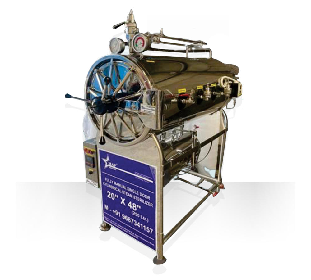 Manual Horizontal Cylindrical Steam Sterilizer